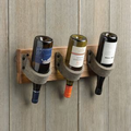 Hickory Felt 3 Bottle Wine Rack